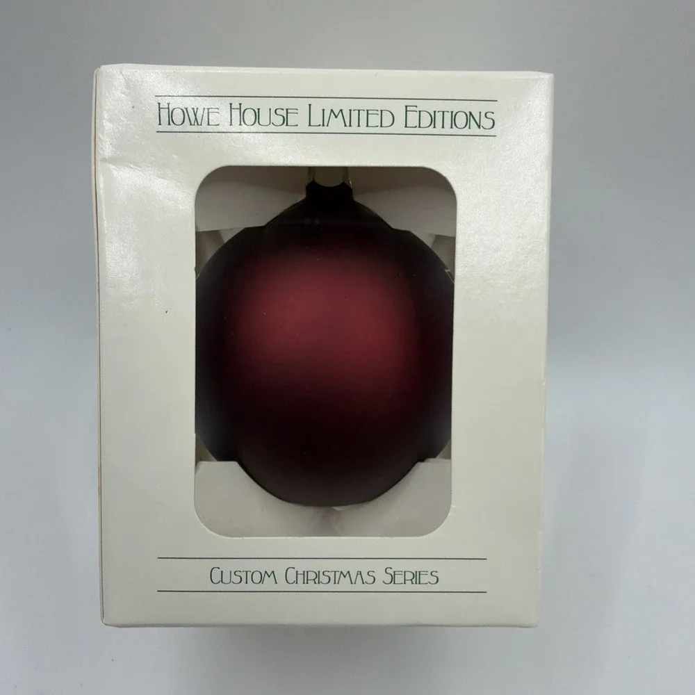 Howe House Limited Editions Red Glass Christmas Ornament. Main Street Collection
